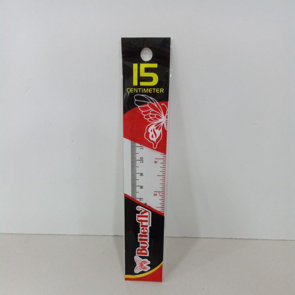

Penggaris Butterfly Ukuran 15Cm (per 4pc)