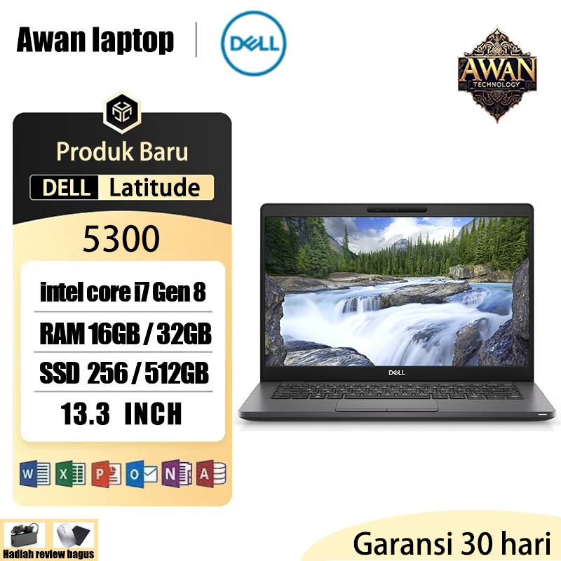 Laptop Dell 5300 / 5320  i5 Gen 11 | RAM 16GB/32GB  | Layar 13.3 Inch Second Bagus Murah Beragaransi