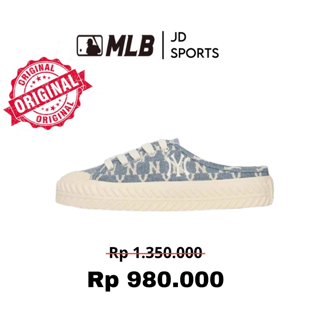 MLB NY Yankees Playball Mule Monogram Denim Jeans Original