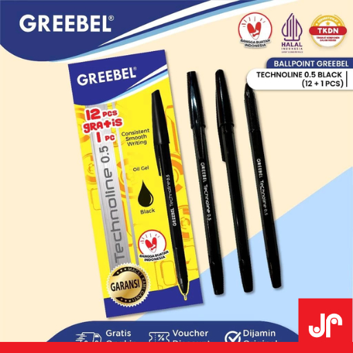 

GREEBEL PULPEN BALLPOINT / BALLPEN 0.5 MM /TECHNOLINE O.5 HITAM / PENA HITAM