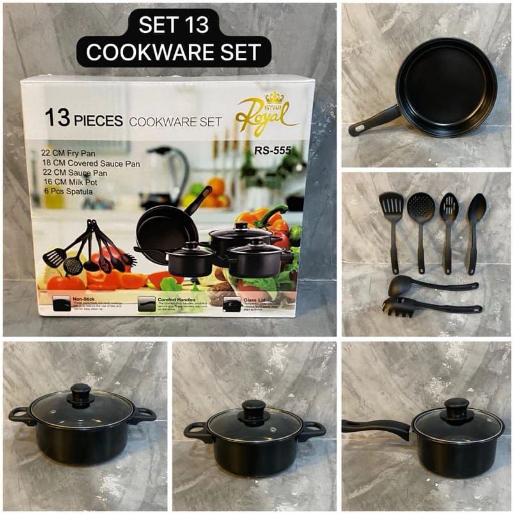 cookware set hitam