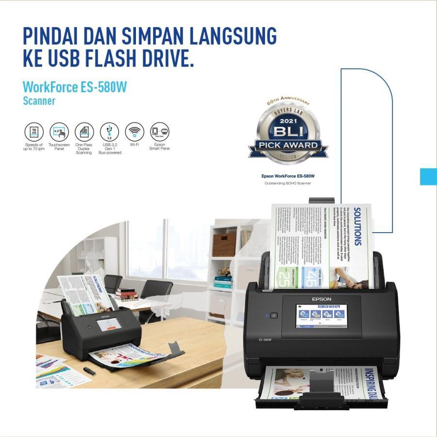 Scanner Epson ES-580W | ES580W | Scan Garansi Resmi ES 580W - TKDN