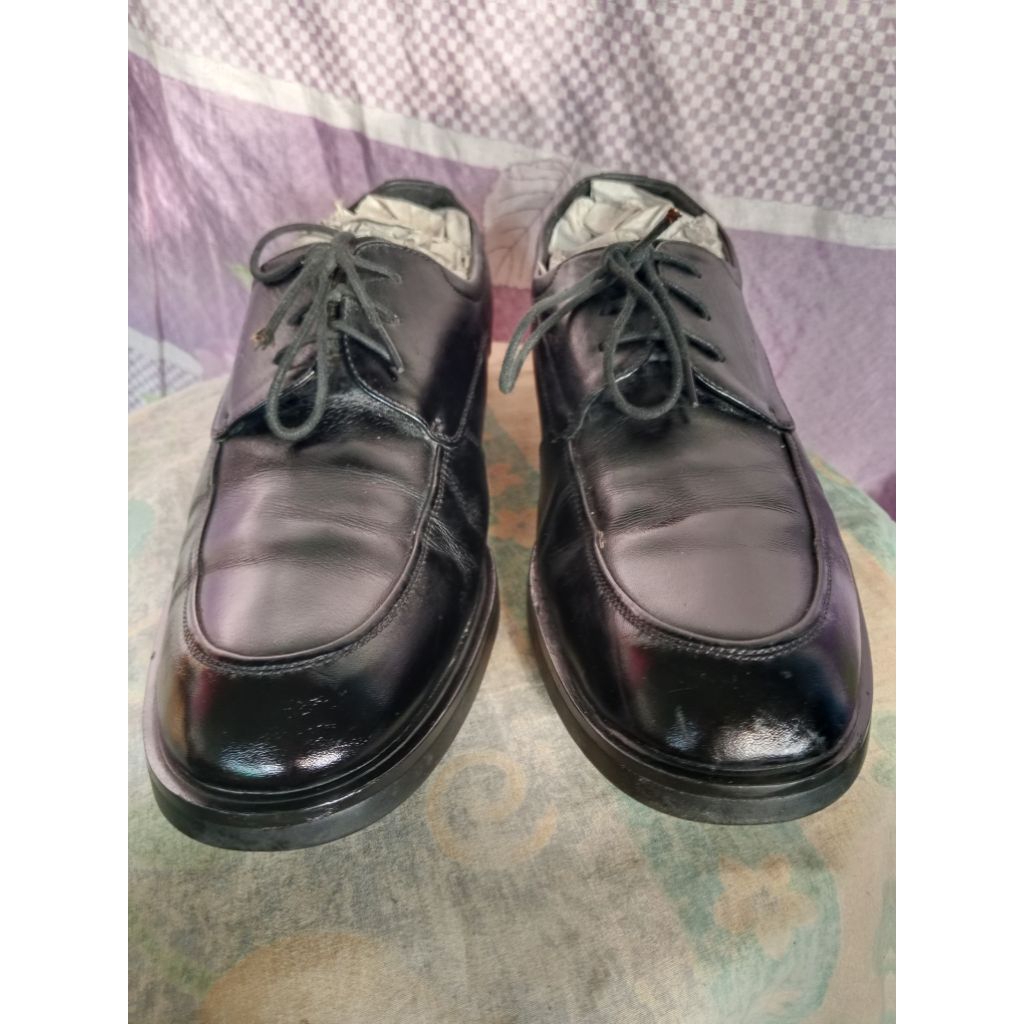 sepatu pantofel ecco ful blak