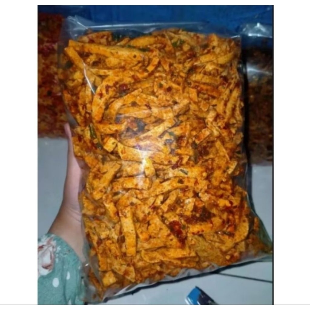 

basreng daun jeruk 1 kg pedas lampung