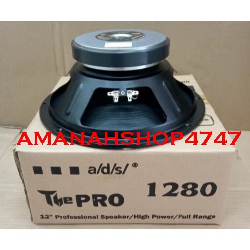 Speaker Komponen 12 Inch Full Range Ads 1280 / Ads1280 The Pro 800 Watt Aluminium Coil