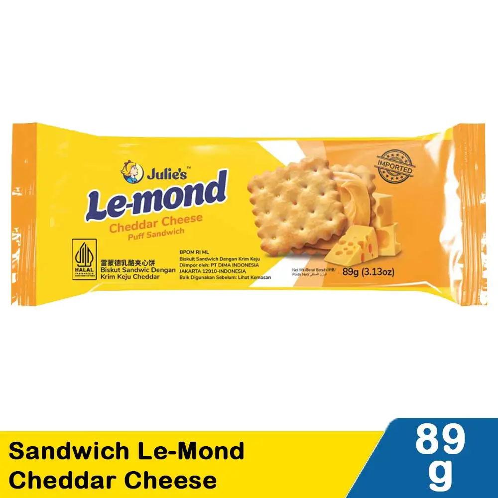 

julie's sandwich le-mond cheddar cheese 89g
