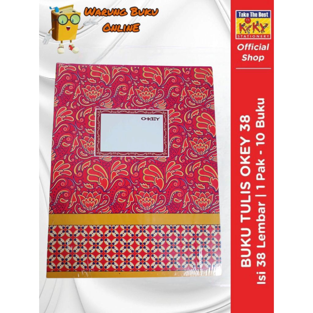

OKEY BUKU TULIS BATIK 38 LEMBAR 1 PACK - 10 BUKU
