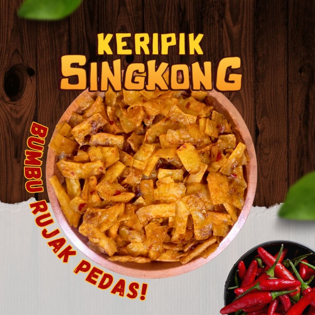 

Keripik Singkong Bumbu Rujak Pedas Manis 250gr | Cemilan Keripik Pedas Renyah Nusantara