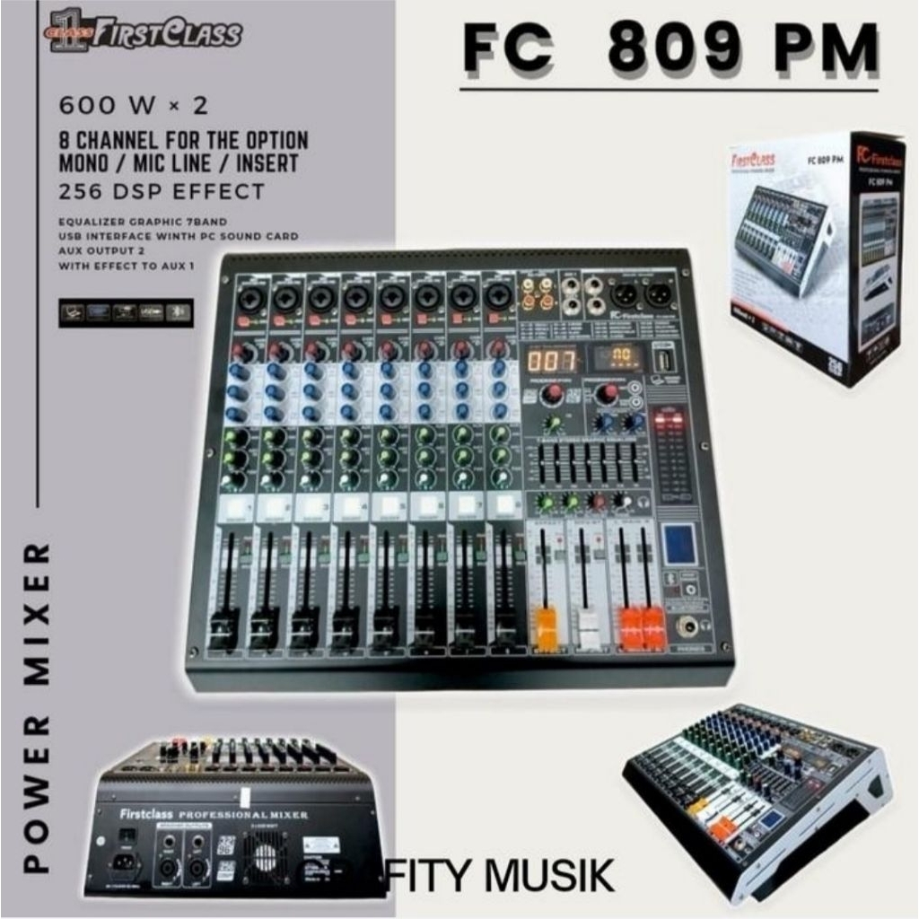 Power Mixer Firstclass FC 809 PM / 809PM / FC809 PM Original 600w x 2