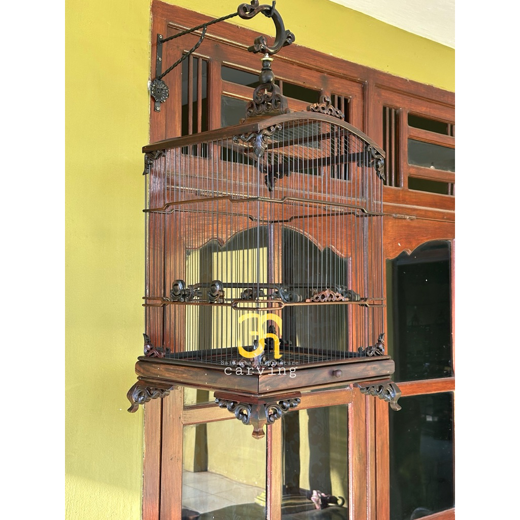 sangkar cungkok bahan sonokeling | sangkar cungkok | sangkar cungkok kenari