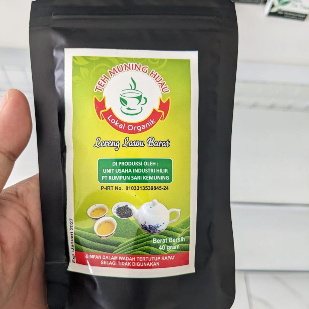 

DIARY PETANI - 40 Gram Teh Muning Hijau Super Lokal Organik Produksi Rumoun Sari