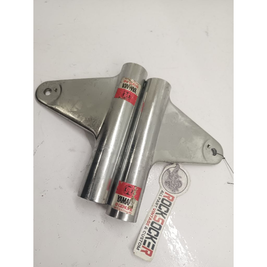 cover shock depan yamaha rx100 dudukan headlamp slongsong shock rx100 original nos