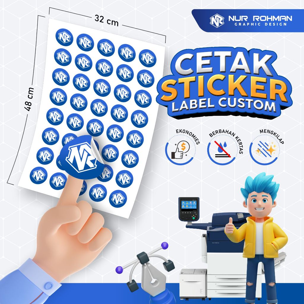 

Cetak Sticker Label Chromo A3+ & Kiss Cut Murah Custom Untuk Kemasan Botol Makanan Minuman Olshop