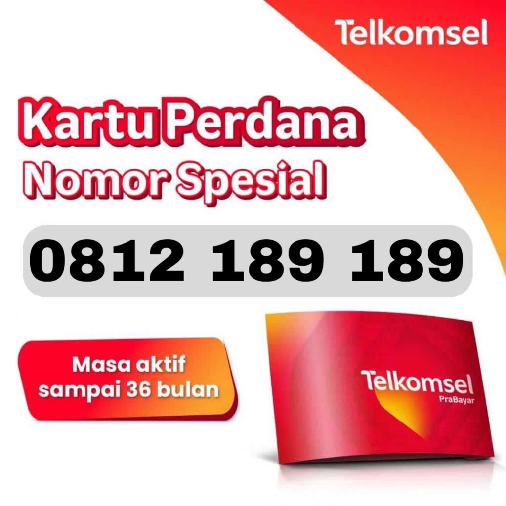 Nomor cantik telkomsel  10 digit simpati 0812 189 189