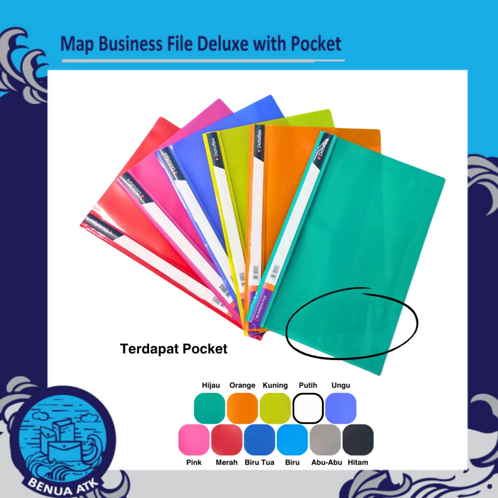 

KODE C37D Dataflex Map Plastik Business File Deluxe Pocket Folio F4 isi 12pcs DF612