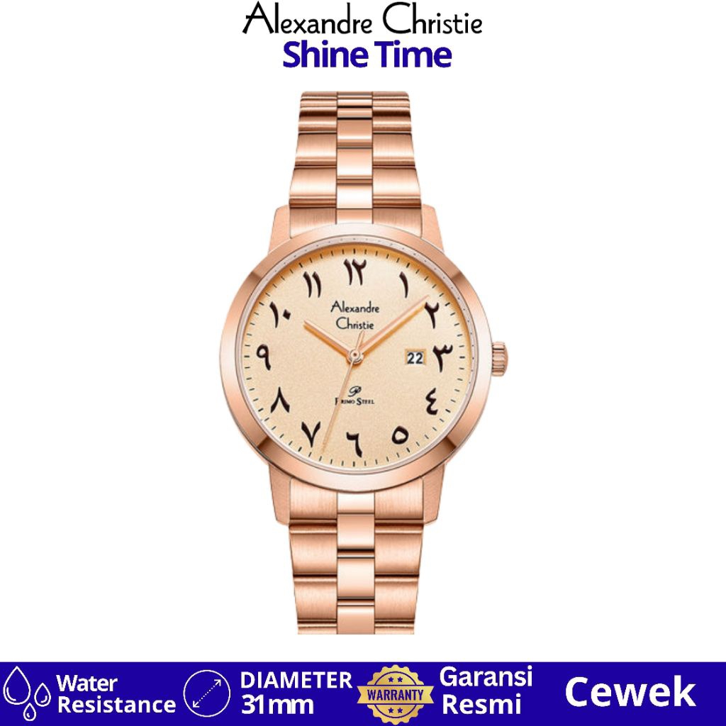 Jam Tangan Wanita Alexandre Christie AC 1007 LDBRGLN Primo steel