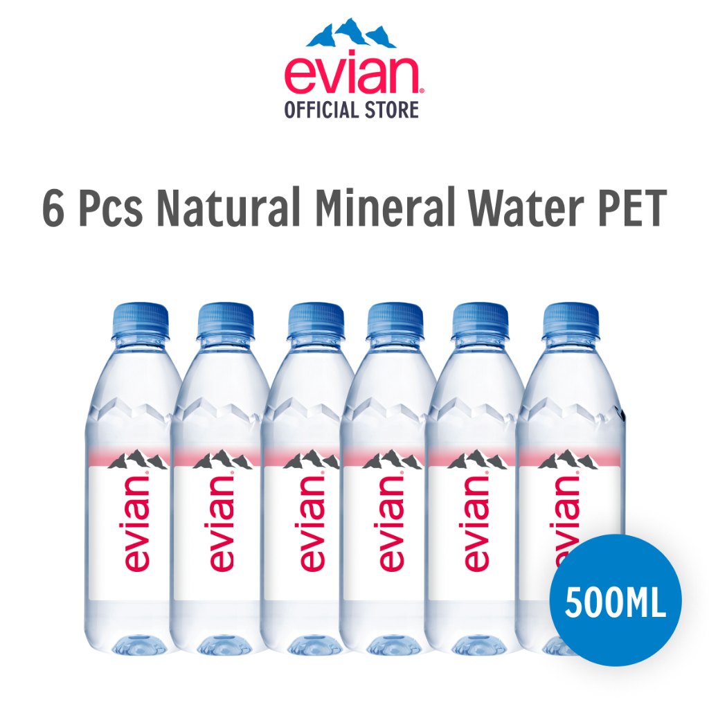 

Evian Natural Mineral Water PET 500ml x6