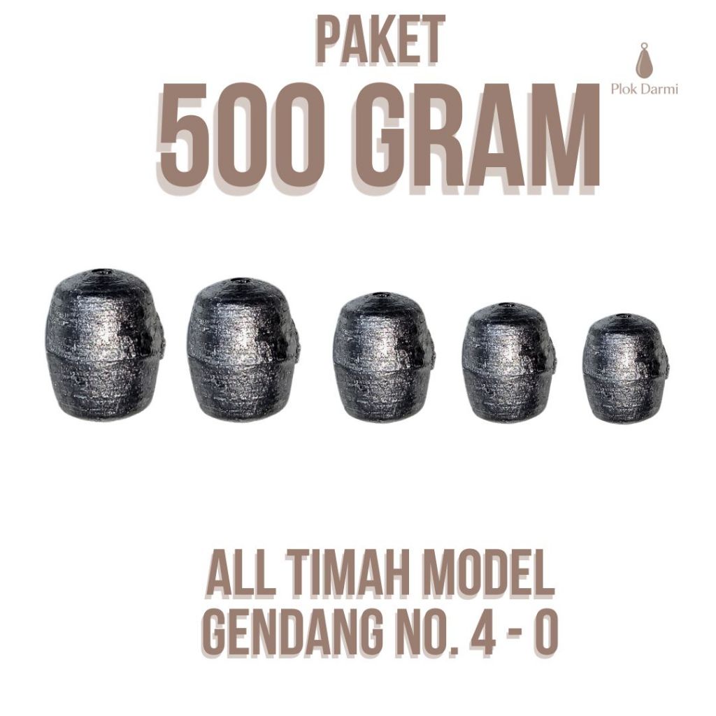 Paket 500 Gram | Timah Pemberat Pancing Model Gendang Timah Pancing Murah