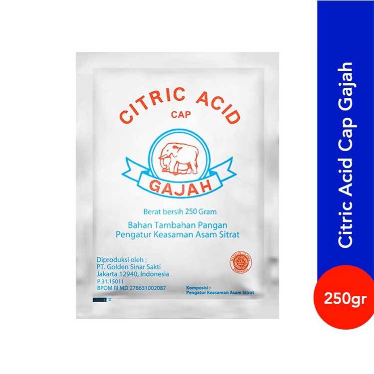 

Sitrun Citric Acid Cap Gajah 250Gr Food Grade BPOM Halal 100% Original Murah