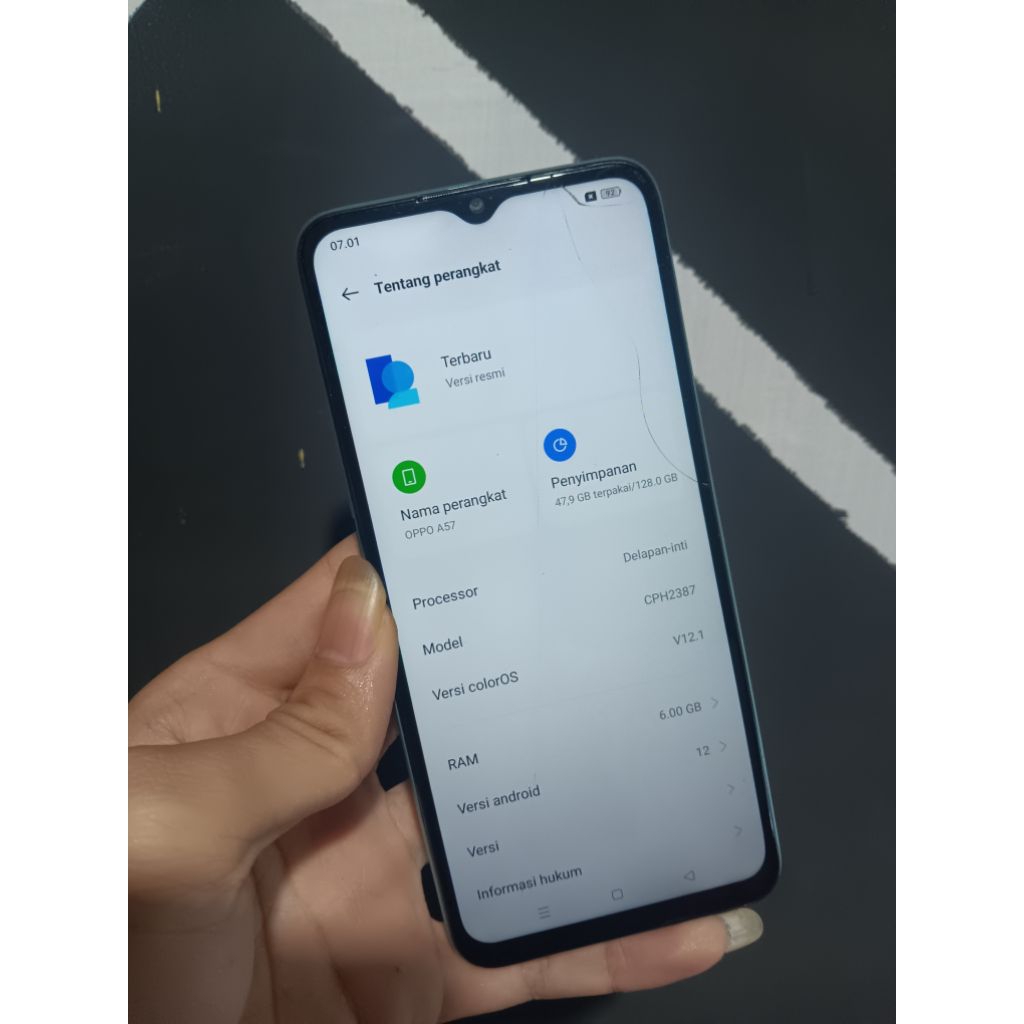 OPPO A57 RAM 6/128 MINUS BACA DESKRIPSI
