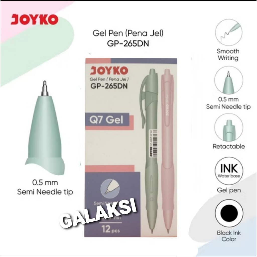 

[ BOX / 12 PCS ] PULPEN GELPEN JOYKO GP-265DN Q7 GEL 0.5MM