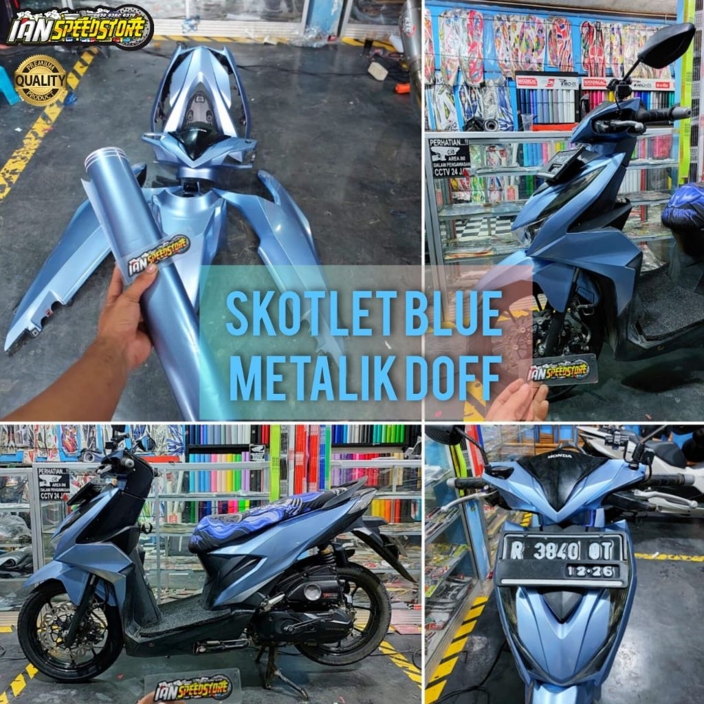 Stiker Skotlet Biru Candy Skyblue Skotlet Metalik Muda Scotlite Metalik Premium