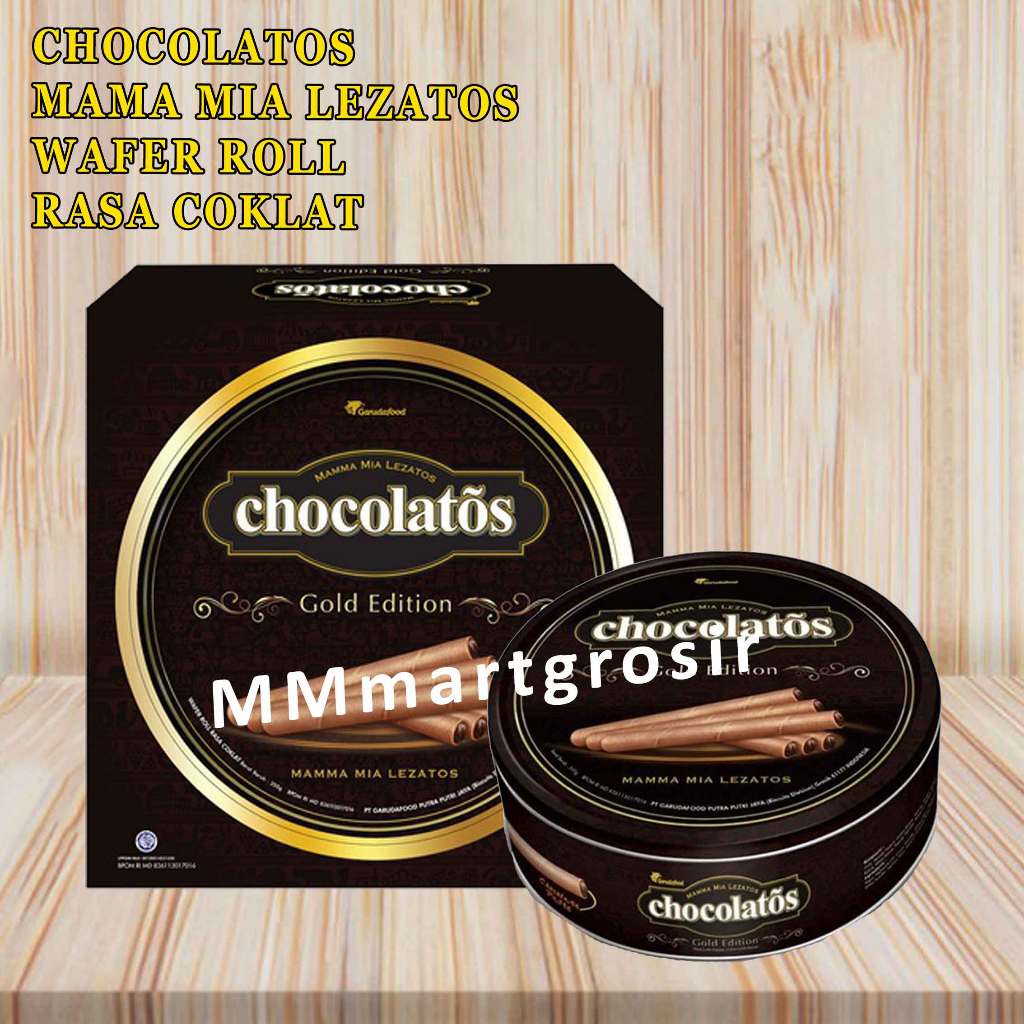 

Chocolatos/ Mama Mia Lezatos/ Wafer Roll/ Rasa Cokelat/350g