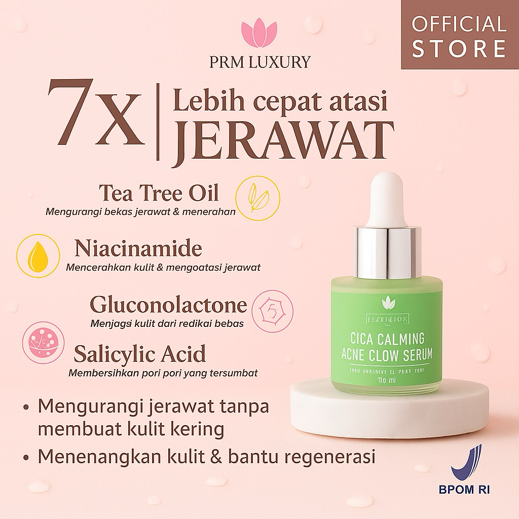 PRM Luxury Serum BEST SELLER 20ml – Acne | Glow | Melacare | DNA Salmon | Flek | All Variant