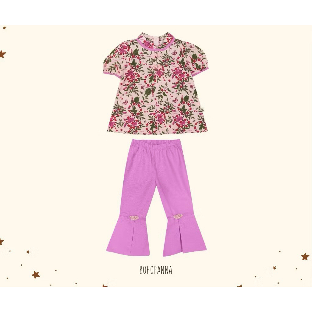 Preloved BOHOPANNA FESTIVE - QIPAO GIRL SET - Setelan Baju Imlek Anak Perempuan - Baju Imlek