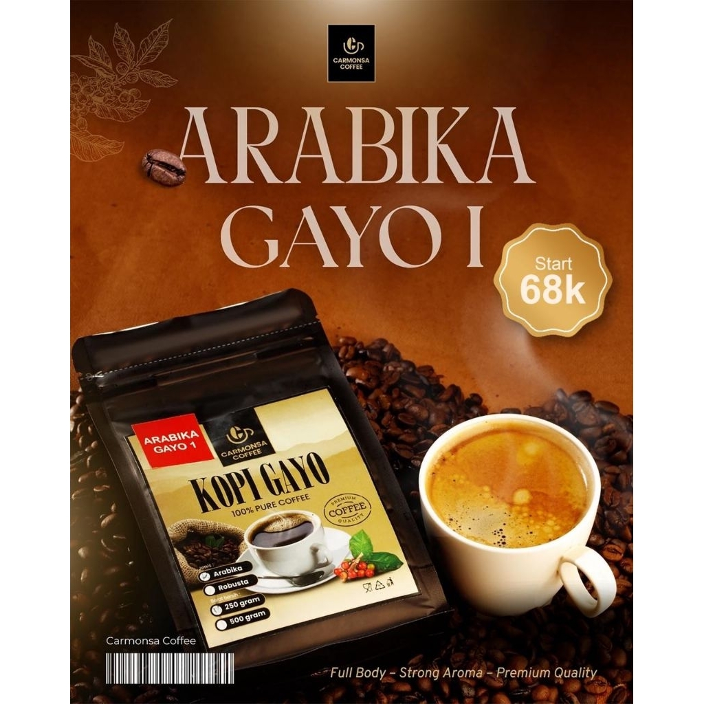 

Kopi Arabika Gayo 1 @250 Gr ( Bubuk )