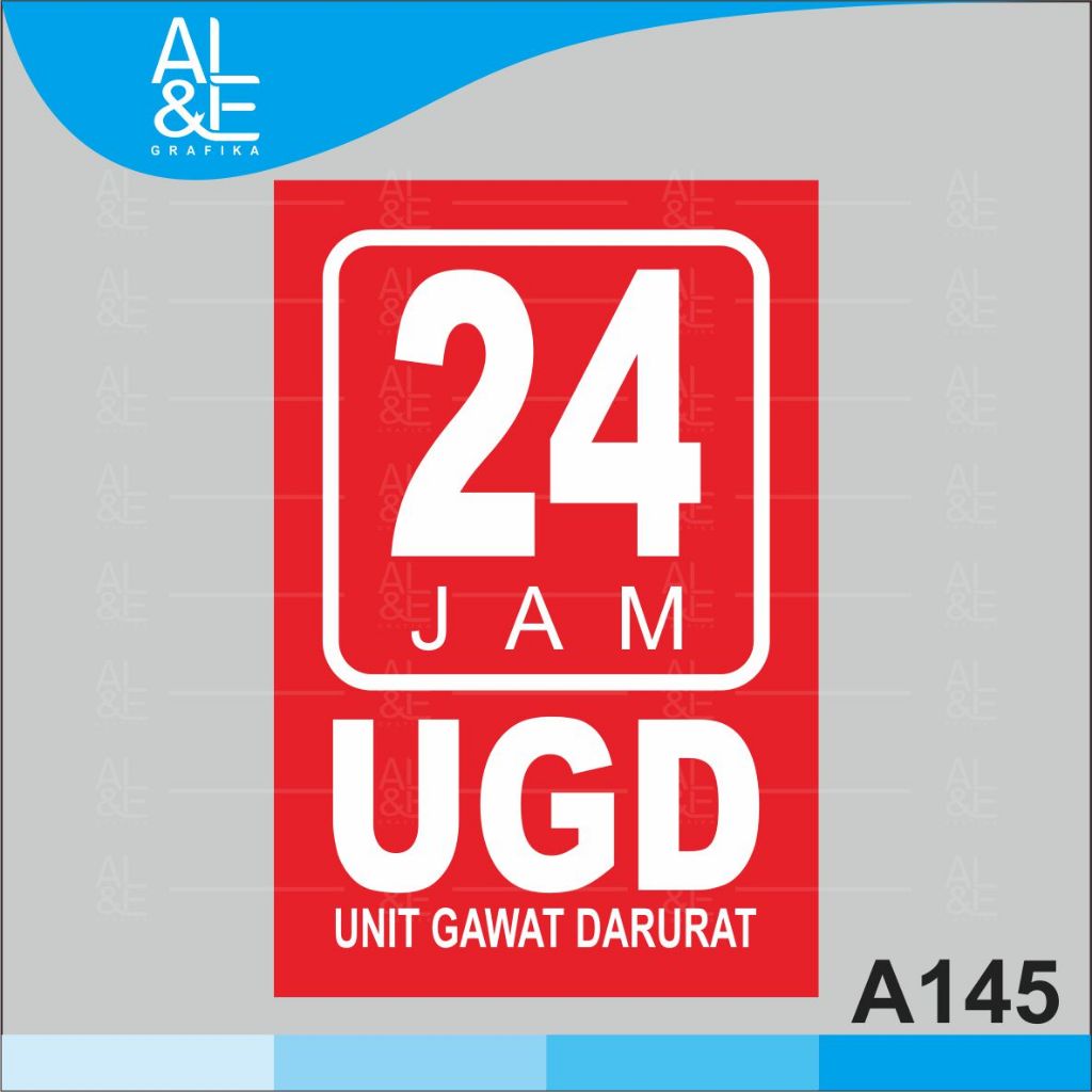 

A145 - Acrylic Sign, Stiker Akrilik 24 Jam UGD, Tahan Air, Tidak Pudar, Premium dan Murah