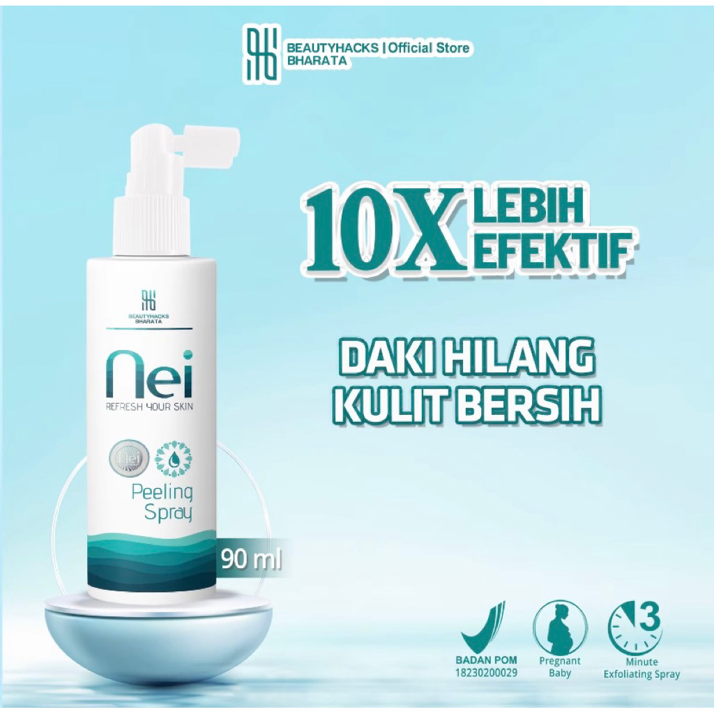 nei pelling spray perontok daki dan sel kulit mati membandel