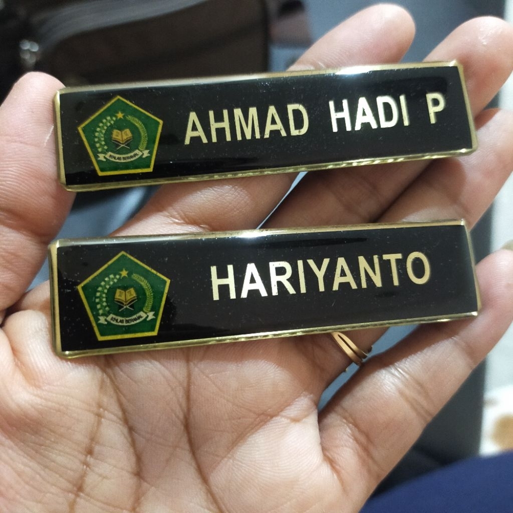 

Name tag#Nama dada logo kemenag#kementerian agama bahan Kuningan