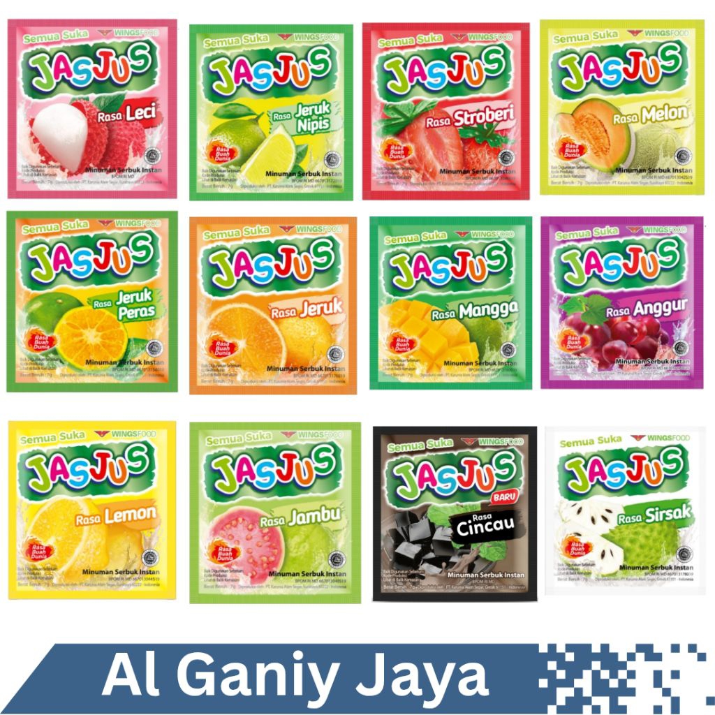 

Jasjus Minuman Serbuk Aneka Rasa Buah Segar All Variant - 1 Renceng 10 Sachet