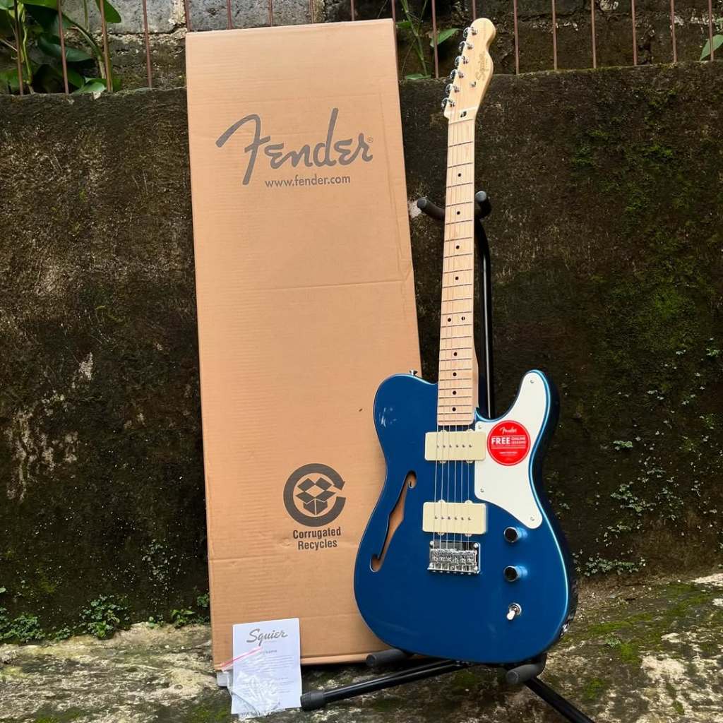 BRAND NEW Squier Paranormal Cabronita Thinline Telecaster Lake Placid Blue by fender