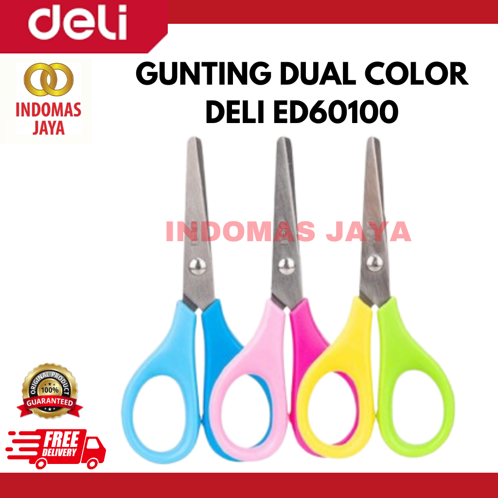 

Deli Scissor Dual Color Gunting ED60100 Baja Tahan Karat