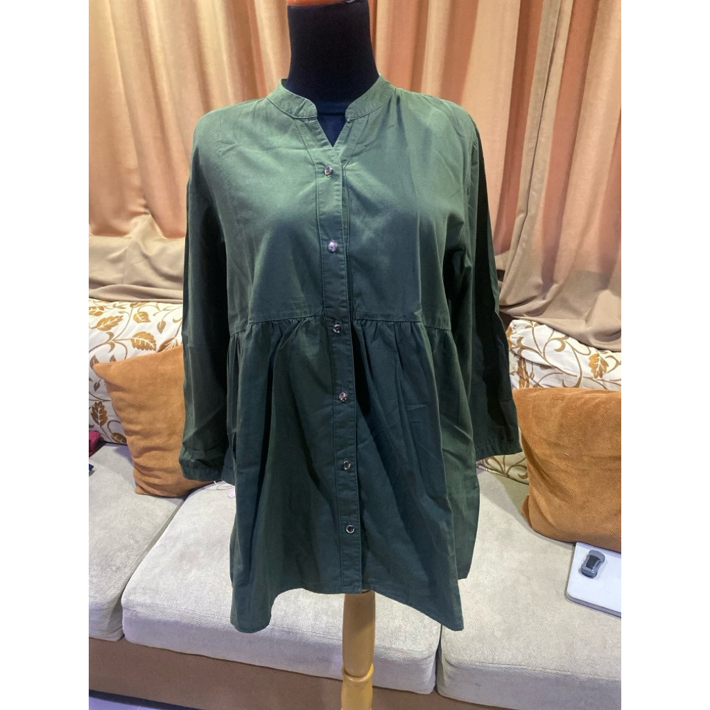 tunik hijau army