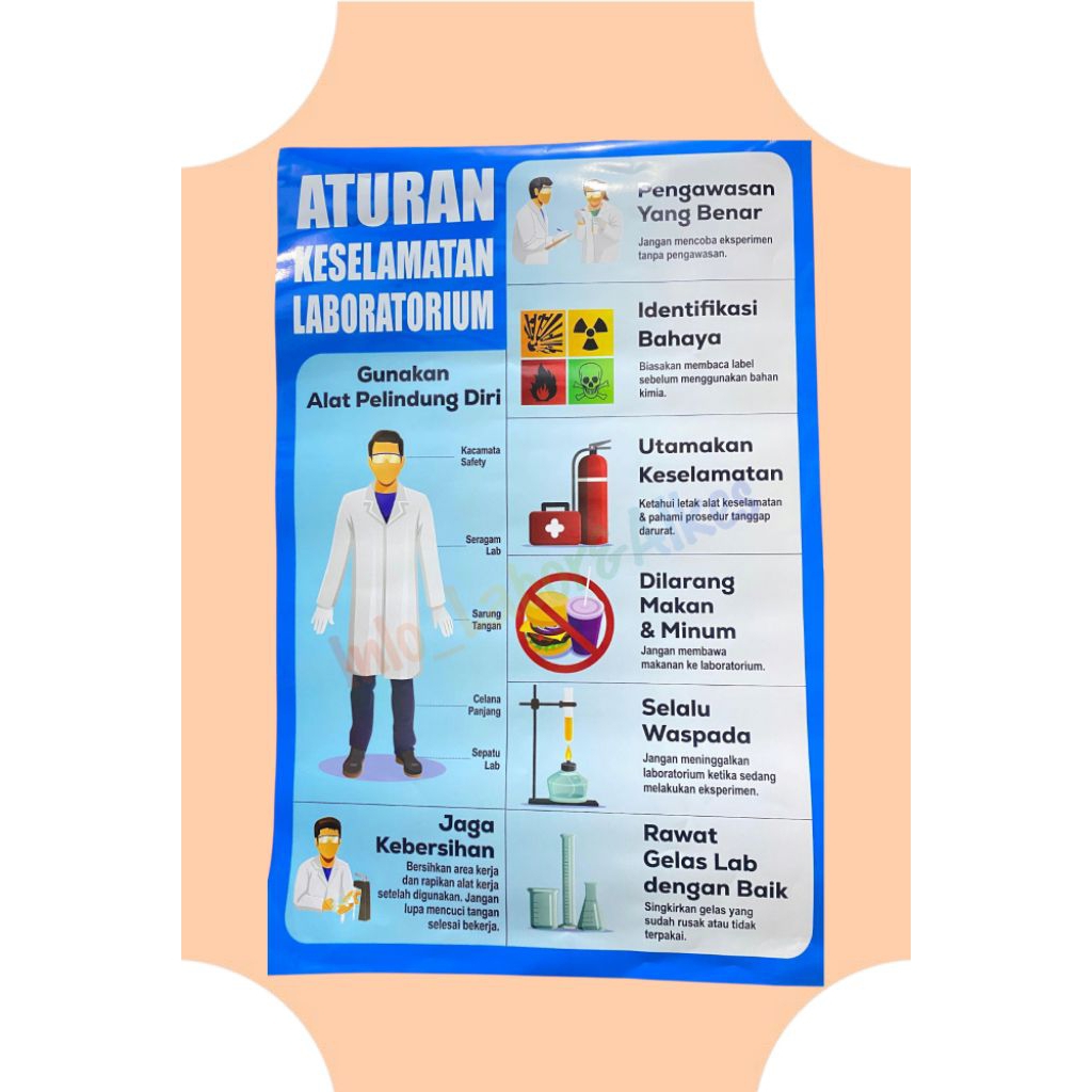 POSTER SAFETY K3 - ATURAN KESELAMATAN LABORATORIUM