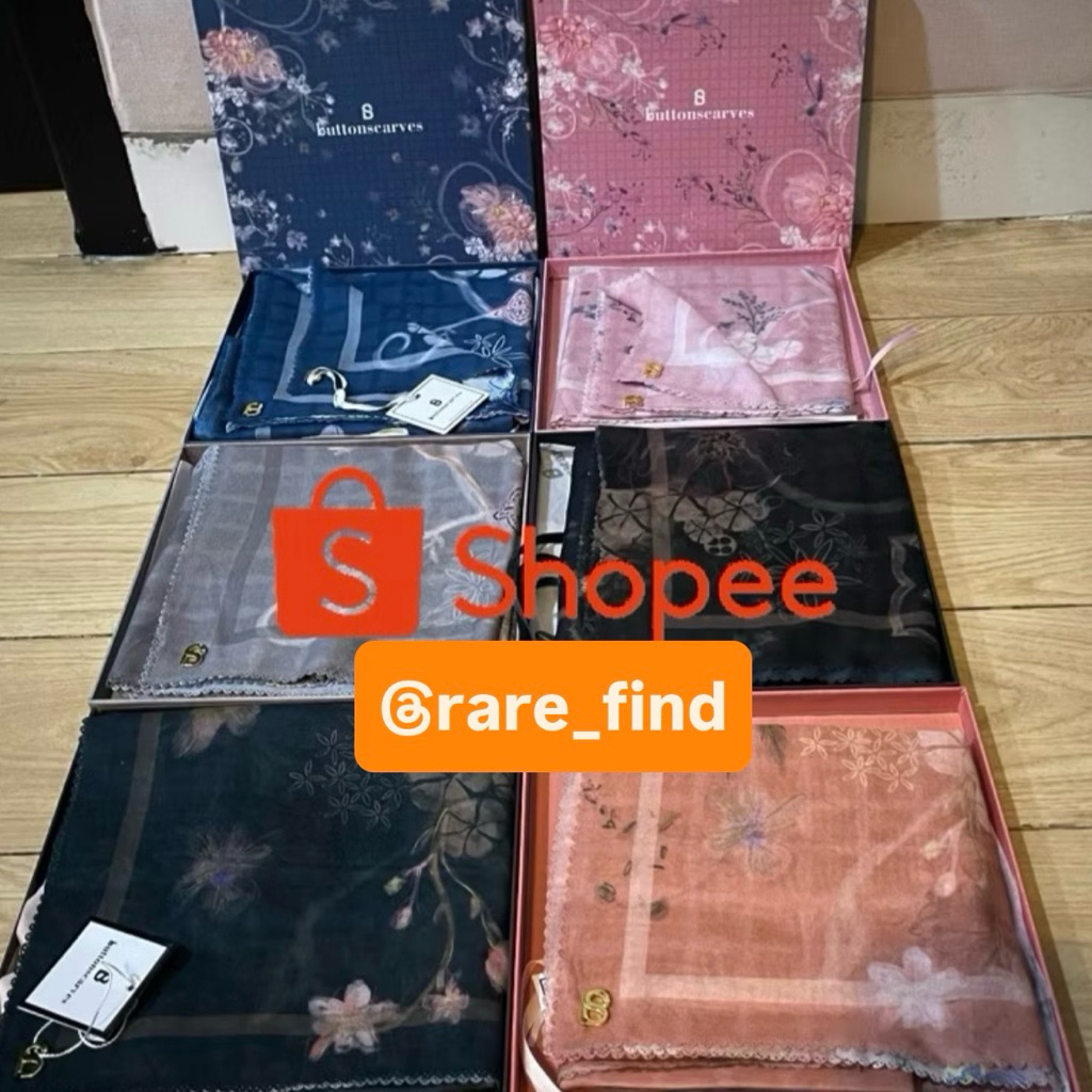 [PRELOVED] Original Buttonscarves Sofya Buttonscraves BS Button Sopia Sophia Basic Paris Voal Logo B