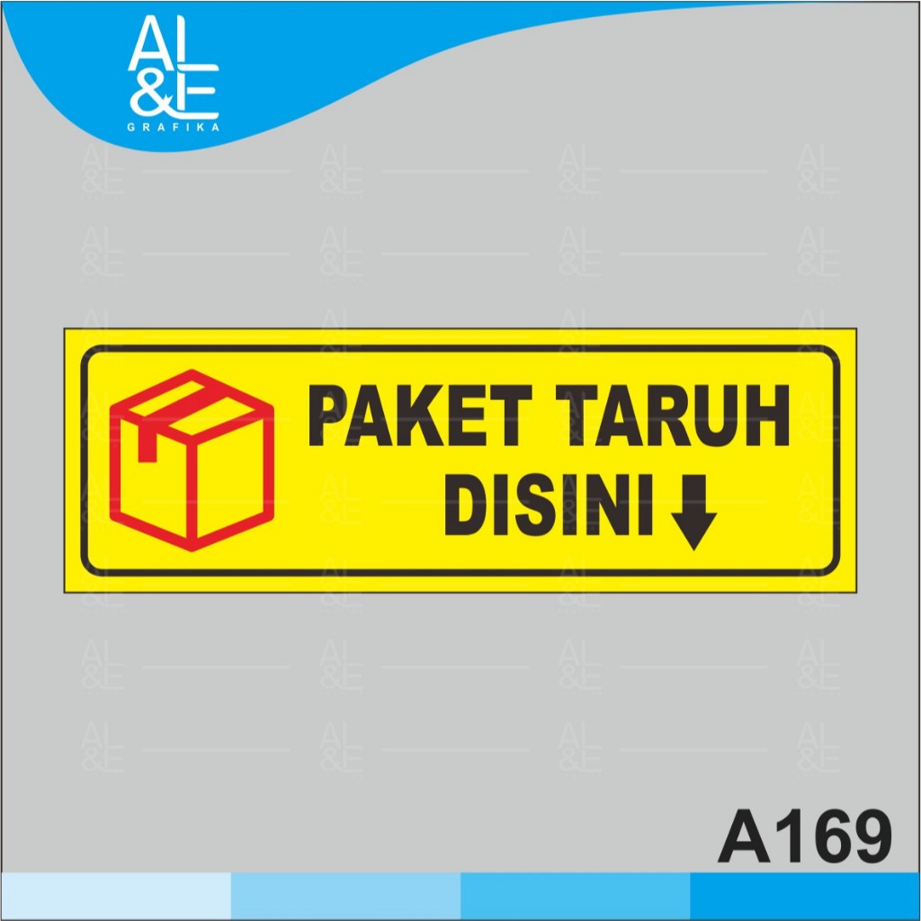

A169 - Acrylic Sign, Stiker Akrilik Paket Taruh di Sini, Tahan Air, Premium dan Murah