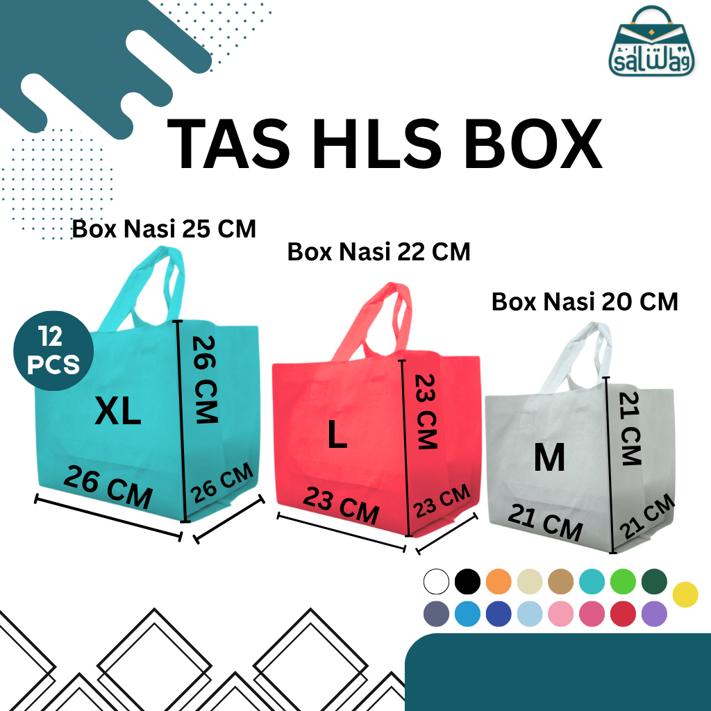 

Tas box nasi ukuran 20,22,25 Tas kain spunbond/Tas besek/Tas hajatan/Tas nasi kotak/Tas Syukuran/Tas kue