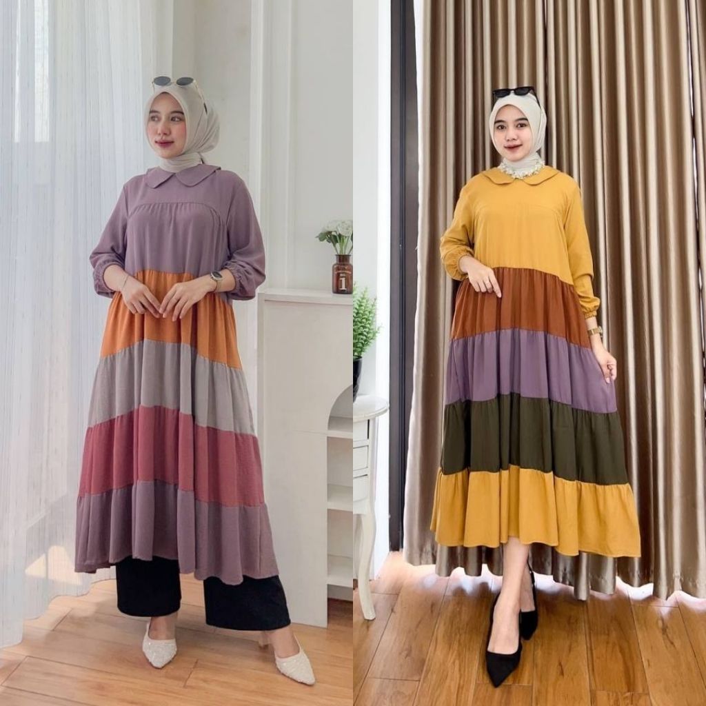 SHERINA CAROLINE MIDI - Midi Dress Bertingkat Terbaru