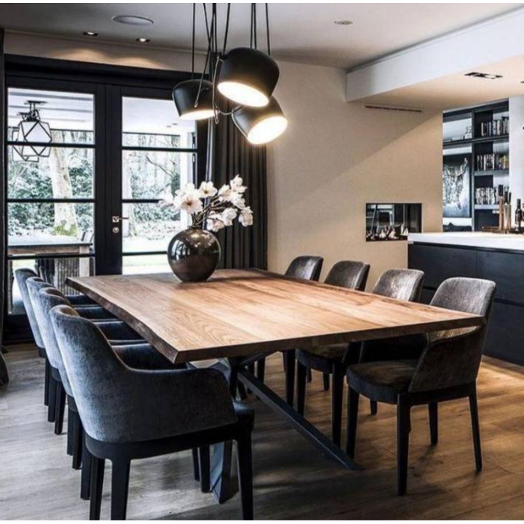 BM1 160X70 up K4 Set Dining Table Meeting Table Kayu Solid Trembesi Jepara