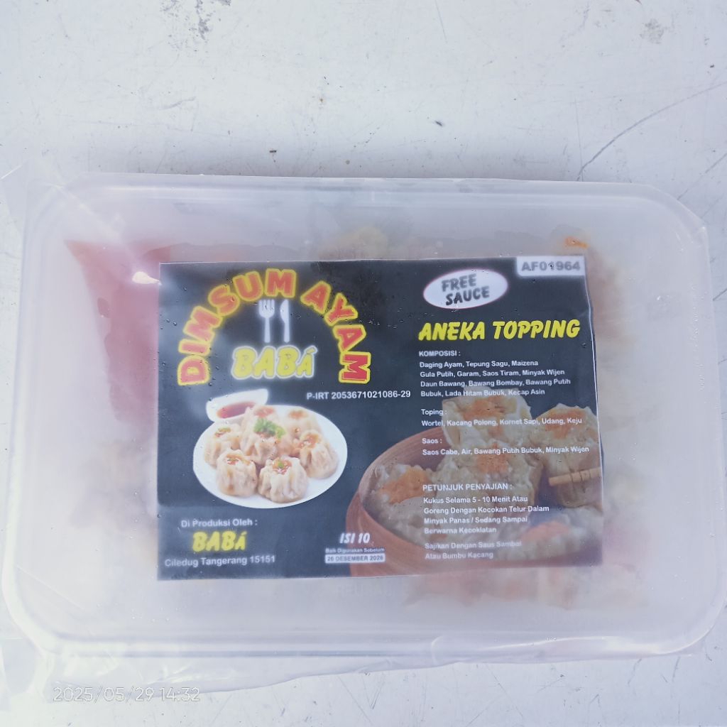 

dimsum ayam baba isi 10