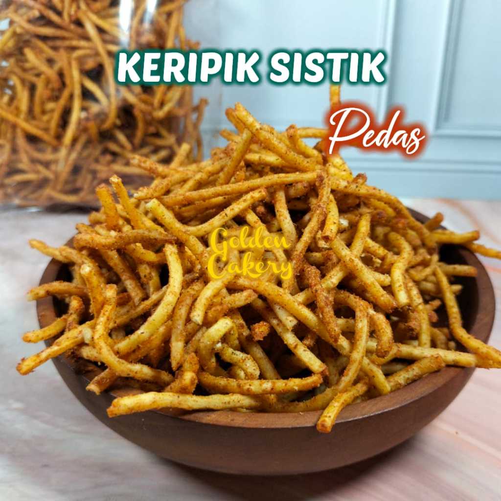 

Classica2106 Golden Cakery Sistik Pedas/Stick Pedas Nadya / Mie Stik / Cemilan Sistik Mie Pedas