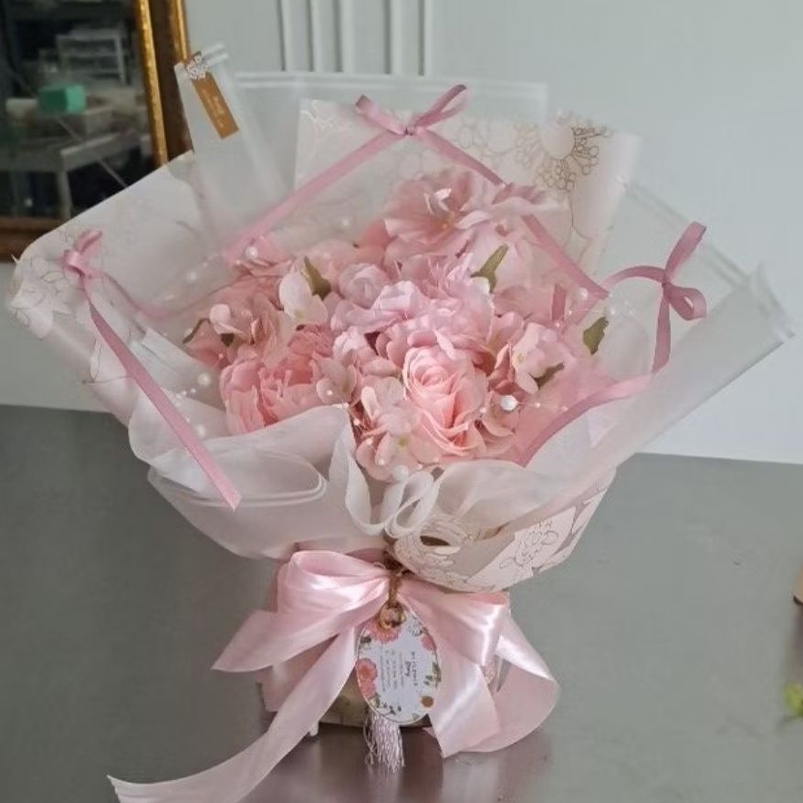 Buket bunga artificial bunga mawar premium - buket princess theme - kado valentine, ulang tahun, wis