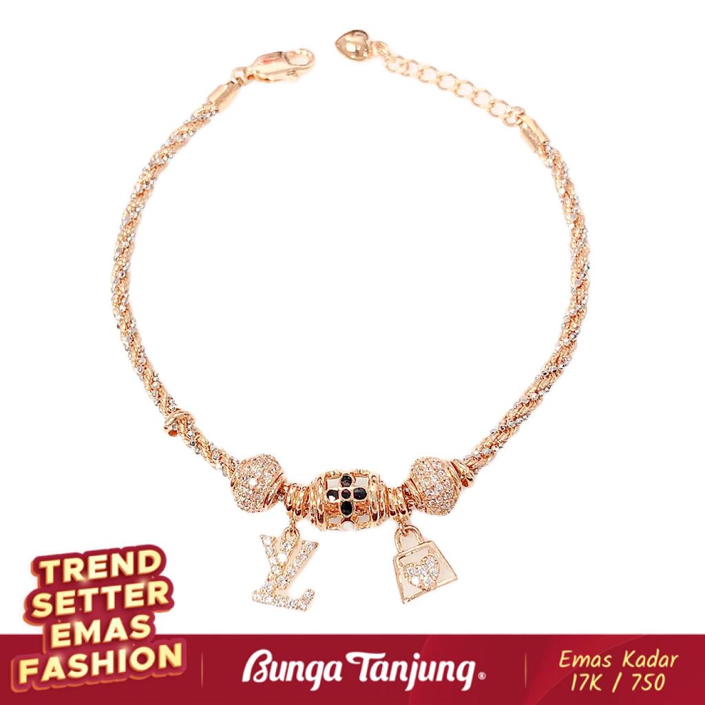 GELANG TAMBANG FLOWER TAS - EMAS 17K - BUNGA TANJUNG GOLD