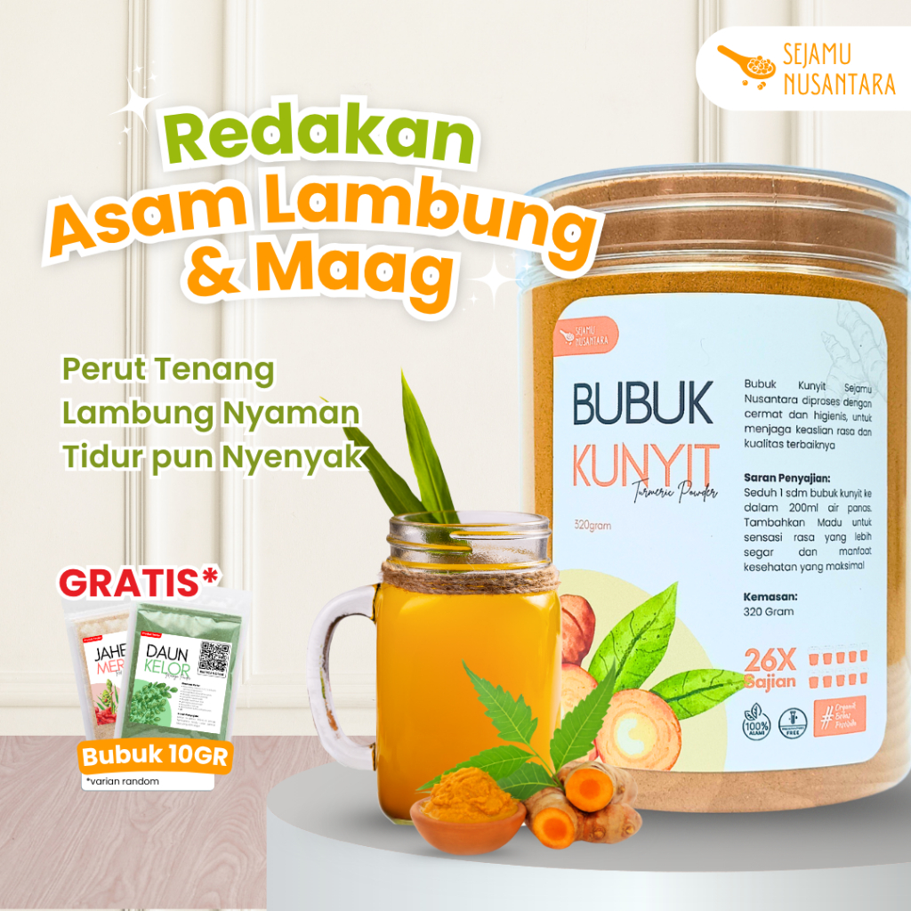 

Kunyit Bubuk Asli Murni 100% Tanpa Campuran Original Premium Redakan Asam Lambung GRADE A