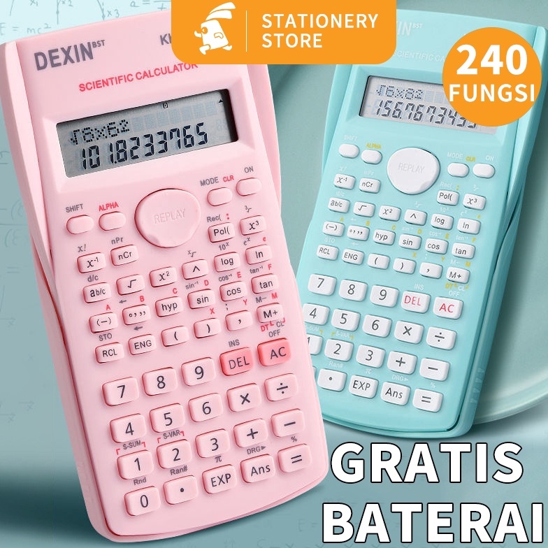 

Diminati Kalkulator Scientific 5 WarnaKalkulator Ilmiah 24 Kalkulator Fungsikalkulator citizenKalkulator PortableRabbit Stationery