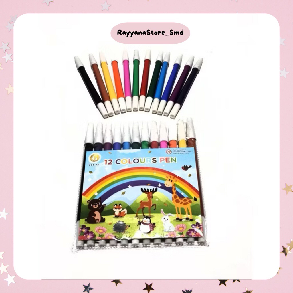 

RY Spidol Warna 1 Set | Colour Pen Akrilik Marker | Spidol isi 12 Warna